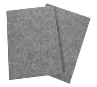 RUNROTOO 12mm Thick Felt Ironing Mat 2pcs Soundproof Acoustic Panels Heat-Resistant Pressing Pads for Sewing Quilting Crafts 35x25cm Light Grey DIY Desktop Mat