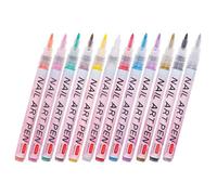RUNROTOO 12pcs Acrylic Paint Pens for Nail Art Lightweight Design Nail Art Kit Assorted Color Draw Intricate Patterns DIY and Professionals