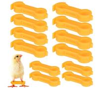 RUNROTOO 12pcs Chick Splay Leg Brace Chicken Support Band Pigeon Foot Ring Alignment Correction Device for Newborn Bird Health Care