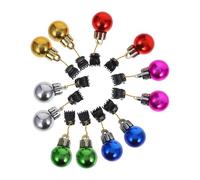 RUNROTOO 12pcs Christmas Beard Hair Ornaments Clips with Plastic Material Easy to Attach and Hair-safe Grip for Christmas and Cosplay Santa Decoration Random Random Color