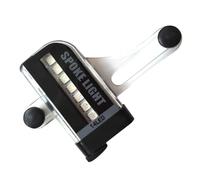 RUNROTOO 14led Colorful Bike Spoke Light Double-sided Sensor Decorative Wheel Lamp with 30 Patterns Steel Wire Design for Cycling Accessories