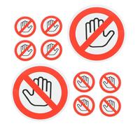 RUNROTOO 15pcs Self-adhesive Do Not Touch Warning Stickers, 25mm round Pvc Safety Decals for Machinery, Industrial Equipment Hazard Warning Labels for Workplace Safety