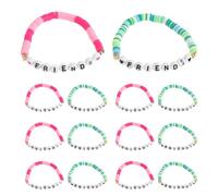 RUNROTOO 16pcs Friendship Bracelet - Elastic Beaded Bracelet for Witch Princess - Wicked Matching Wristbands for Christmas, Birthday Party, School Exchange