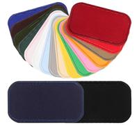 RUNROTOO 18pcs Embroidered Appliqué Sew-on Twill Cloth Patches Assorted Color Different Shapes Vintage Style Supple and Comfortable Clothes Applique for DIY Clothes Decoration