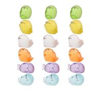 RUNROTOO 18pcs Mini Resin Seal: Luminous Tiny Sea Creatures - Glow in The Dark Little Cute Ocean Ornaments - Miniature Sea Animals for Fairy Garden Decoration