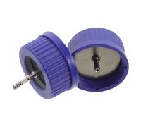 RUNROTOO 1set Gl45 Reagent Bottle Caps with 304 Stainless Steel and Plastic Material, Featuring Precise Feed and Easy Refill Design for Laboratory and Mushroom Cultivation Applications 2pcs