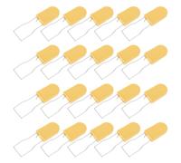 RUNROTOO 1set Plastic Padlock Security Seals Abs and Iron Wire Construction Yellow with Self-Locking Anti-Tamper Mechanism Writable Surface, for Containers and Luggage in Transit 100pcs