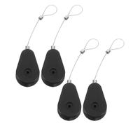 RUNROTOO 1set Retractable Anti-theft Cable Lock Box with Automatic Retract Function Adjustable Telescopic Wire Holder for Electronics Gaming Controllers Tablets Black Security Wire Case