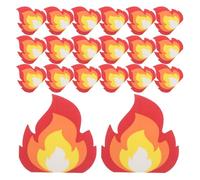 RUNROTOO 2 Bags Fire Flame Napkins - Red Disposable Bonfire Shape Napkins for Campfire Party Decorations, Graduation Or Firefighter Themed Events 20pcs/Bag