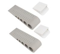 RUNROTOO 2 Set Portable Door Stoppers with Hook, Heavy Duty Plastic Wedge Door Stop for Home and School, Safe Anti-Pinch Design, Works on Multiple Floor Surfaces, Organised Storage Solution