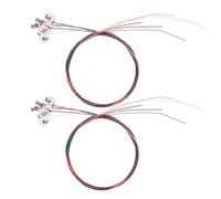 RUNROTOO 2 Sets Folk Acoustic Guitar Strings Set Steel with Assorted Colorful Design Smooth Playing Feel High Precision Craftsmanship for Studio Recording and Outdoor Use