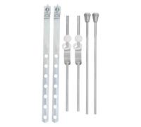 RUNROTOO 2 Sets Metal Sink Drain Pivot Rod - Pull Rod Lift Kit Drain Fitting and Linkage - Repair Accessory for Wash Basin Home and Office Use, Ball Diameter: 1.35cm