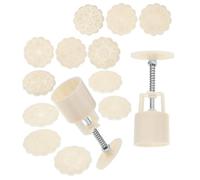 RUNROTOO 2 Sets Mooncake Mold Press 50g with 3D Flower Design Stamps, Abs Plastic Hand Press Baking Tool, Beginnerfriendly and Versatile for DIY Baking and Kitchen Use