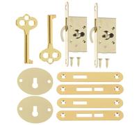 RUNROTOO 2 Sets Wooden Box DIY Lock Zinc Alloy Invisible Locks with Anti-Theft Safety Protection for Antique Wooden Box