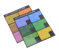 RUNROTOO 2026 Colorful Monthly Calendar Stickers 24 Self-Adhesive Planner Divider Tabs for Notebooks Journals Office Use with Index Labels for Schedule Organizers