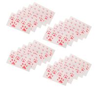 RUNROTOO 20pcs Cat Paw Temporary Tattoos Thermochromic Technology, Reusable Water Transfer Printing Stickers in Red, Easy Application for Shoulder and Arm, for Cosplay and Parties