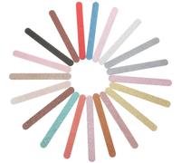 RUNROTOO 20pcs Glitter Emery Board Nail Files Professional Pedicure Tools for Manicure Acrylic Gel Nails Gentle Care Portable Shaping and Smoothing Random Color