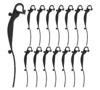 RUNROTOO 20pcs Gutter Guard Clips: Mesh Downspout Filters Fixing Hooks - Leaf Screen Fasteners for Eavestrough Protection - Black Gutter Hardware for Rain Screens