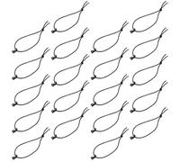 RUNROTOO 20pcs Hook Fasteners with Elastic String Nylon Clips Gear Clips for Securing Loose Straps and Joining Bags Outdoor Tactical Backpack Accessories