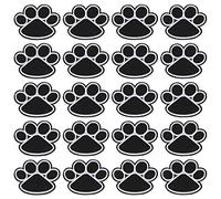 RUNROTOO 20Pcs Iron on Dog Paw Embroidered Cloth Patches Applique Letters for Shirts and Blouses, Black Garment Patch to Cover Holes or Blots, for Decorating Crafts and Costumes