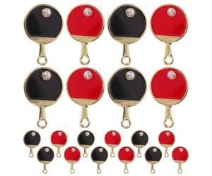 RUNROTOO 20pcs Table Tennis Charms: Miniatures Ping Pong Racket Pendants - for Craft Diy Keychain Sports Bracelet Earrings Crafts DIY Jewelry Making Accessories