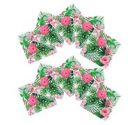 RUNROTOO 20pcs Tropical Paper Napkins with Flamingo and Monstera Leaf Design, Decorative and Safe to Use for Party and Summer Carnival, Unique Hawaii Themed Birthday and Luau Supplies