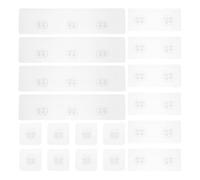 RUNROTOO 21pcs Acrylic Self Adhesive Hooks for Kitchen and Laundry Room Removable Household Wall Hooks that Hold Significant Weight Small for Towels and Hanging Items