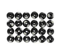 RUNROTOO 25pcs Black Wooden Spacer Beads for Jewelry Making Comfortable to Touch Synthetic Material Beads for Making Sweater Chains and DIY Accessories