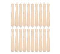 RUNROTOO 25pcs Miniature Wooden Baseball Bat Charms with Smooth Finish for Jewelry Making and DIY Decoration, Sports-Themed Khaki Pendants for Keychains and Presents