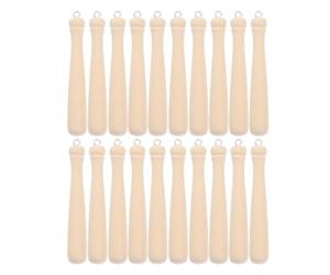 RUNROTOO 25pcs Miniature Wooden Baseball Bat Charms with Smooth Finish for Jewelry Making and DIY Decoration, Sports-Themed Khaki Pendants for Keychains and Presents
