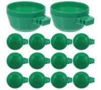 RUNROTOO 25pcs Plastic Bird Feeder Cups for Parrot and Pigeon Easy to Clean and Install Bird Feeding Dish Cups for Cage Use