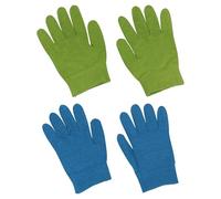 RUNROTOO 2pairs Gel Moisturizing Gloves for Dry Hands Hand Care Gloves with Mineral Oil for Smooth Flexible Skin in Light Green Sky Blue