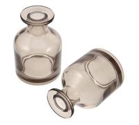 RUNROTOO 2pcs 150ml Amber Glass Reed Diffuser Bottles Empty Aromatherapy Container for Essential Oil Storage DIY Fragrance Home Decor Replacement Diffuser Jars