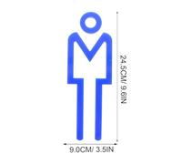 RUNROTOO 2pcs Acrylic Ladies Toilet Sign with Long-term Durability and Smooth Edges for Store and Hotel Use, Elegant Design Washroom Signs with Beautiful Luster and Simple Style
