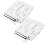 RUNROTOO 2pcs Aluminium Alloy Wheelchair Foot Pedals Replacement Parts with Strong Support and Easy to Install Design, Silver Footrest for Disabled and Athletes Wheelchair Accessories