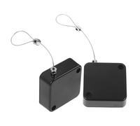 RUNROTOO 2pcs Anti-Theft Cable Tether Lock Retractable Steel Wire Box with Automatic Winding for Display Security Retail Home Use