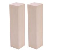 RUNROTOO 2pcs Basswood Carving Blocks Unfinished Wood Craft Cubes Rectangular Wooden Blocks Easy to Carve and Sturdy for DIY Crafting and Wood Carving Techniques