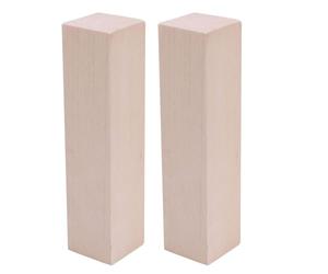 RUNROTOO 2pcs Basswood Carving Blocks Unfinished Wood Craft Cubes Rectangular Wooden Blocks Easy to Carve and Sturdy for DIY Crafting and Wood Carving Techniques
