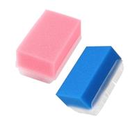 RUNROTOO 2pcs Bath Sensory Massage Brush for Babies, Soft Plastic and Sponge Material, Provides Stimulation and Removes Dead Skin, for Early Educational Touch and Calming Time Random Color