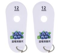 RUNROTOO 2pcs Berry Measurement Tool Blueberry Diameter Caliper Fruit Size Measuring Ruler High Precision Measurement Versatile Use Plastic Fruit Diameter Ruler for Kitchen