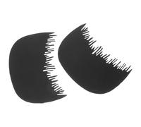 RUNROTOO 2pcs Black Plastic Hairline Comb Set for Men and Women, Safe and Gentle on Scalp, Natural Hairline Guard for Hair Thickening and Hair Building Fibres
