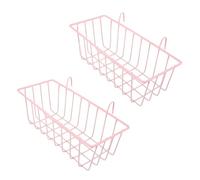 RUNROTOO 2pcs Bunny Hay Holder Stand Metal Hay Rack Feeder Open Access Design Easy Cleaning 9.24x4.32x3.93in for Pet’s Living Area Suitable for Guinea Pigs Rabbits