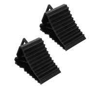RUNROTOO 2pcs Car Wheel Chocks Heavy Duty Tire Stoppers with Unique Shape Stable Pp Material Resistant to Oil for Parking and Level the Trailer