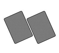 RUNROTOO 2pcs Car Window Heat Blocking Film with UV Protection and Easy Installation, Black Pvc Material for Enhanced Driving Safety on Hot Summer Days