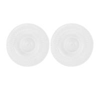 RUNROTOO 2pcs Ceramic Egg Cups White for Breakfast, Convenient to Clean and Protect Hands from Heat, Egg Holders for Hotel or Home Use