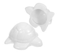 RUNROTOO 2pcs Ceramic Toilet Bolt Covers Turtle Shaped Decorative White Caps with Dust Prevention and Easy Installation for Bathroom Decor