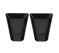 RUNROTOO 2pcs Coffee Beans Scooping Tray Set with No Leakage Plastic Material, Black Coffee Bean Holder for Weighting and Serving, for Home and Cafe Use