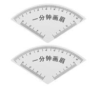 RUNROTOO 2pcs Eyebrow Drawing Rulers Pvc Stencil for Precise Shaping Makeup Artists Eyebrow Measurement Guide Tool
