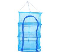RUNROTOO 2pcs Foldable Nylon Drying Nets 3-layer Hanging Rack 65cm High Cross Frame for Fish, Vegetables, and Fruit Outdoor Drying Mesh Suitable for Camping and Travel