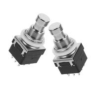 RUNROTOO 2pcs Guitar Effects Pedal Footswitches with Metalplastic Material and Stable Operation Suitable for Stage Performances and Home Use by Guitarists Random Color